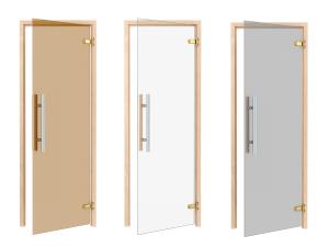 Drzwi do sauny THERMO OSIKA 8x20 Thermory Premium bezbarwne brąz grafit